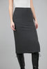 Capote Plush Midi Skirt, Charcoal 