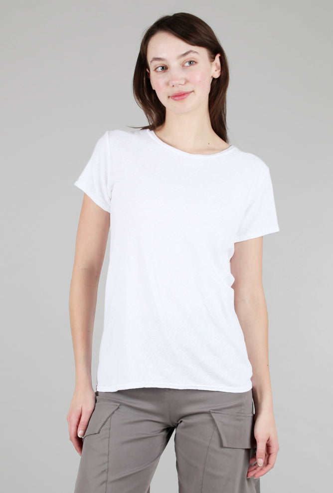 Cut Loose S/S Bias Tee, White 