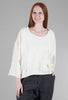 Umit Unal Stitch Detail French Terry Pullover, Cream 