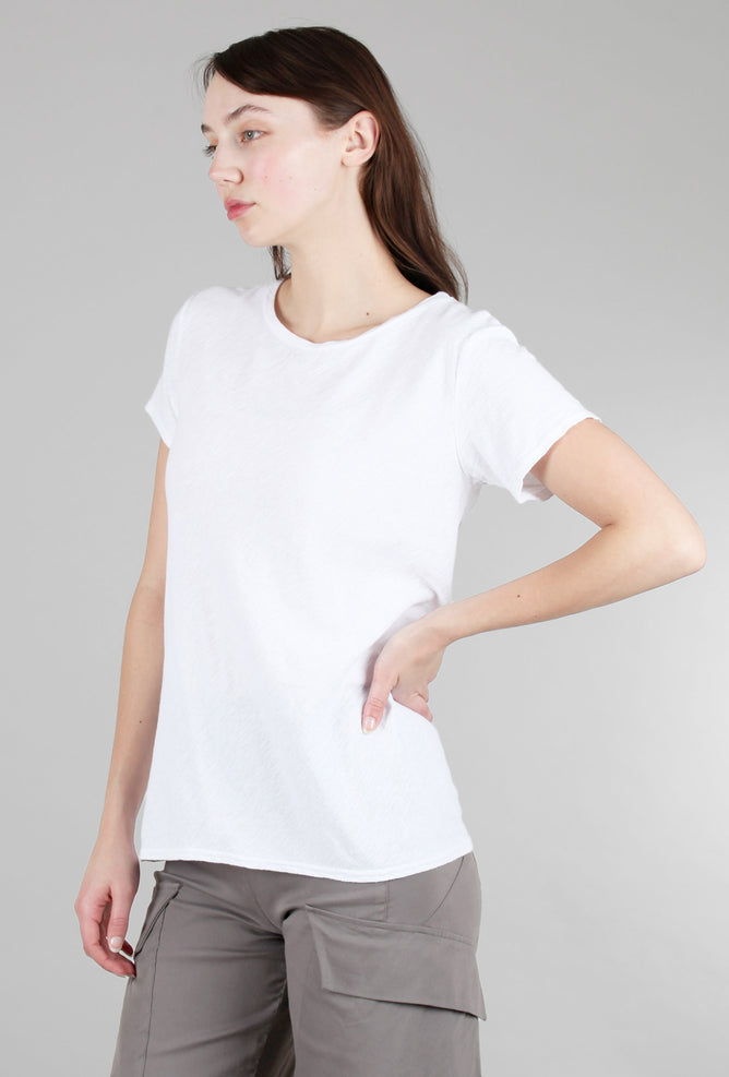 Cut Loose S/S Bias Tee, White 