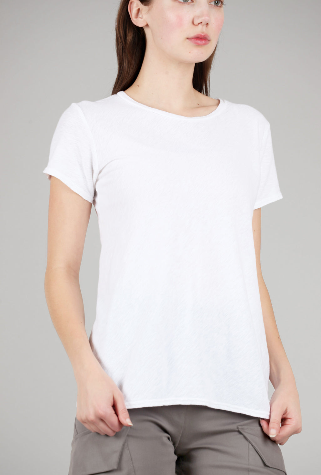 Cut Loose S/S Bias Tee, White 