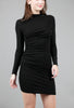 Enza Costa Silk Knit Twist Mini Dress, Black 