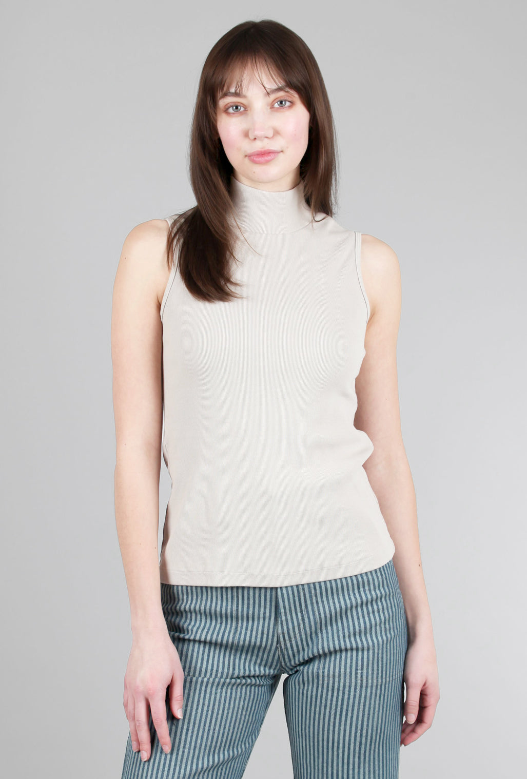 Prairie Underground Sleeveless Mockneck, Selenite 