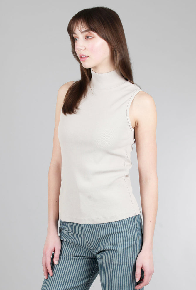 Prairie Underground Sleeveless Mockneck, Selenite 