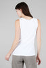 Cut Loose Simple V-Neck Tank, White 