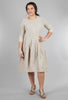 Grizas 3/4-Sleeve Crinkle Dress, Parchment 