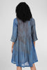 Neeru Kumar Micropleat Bodice Dress, Blue/Taupe 