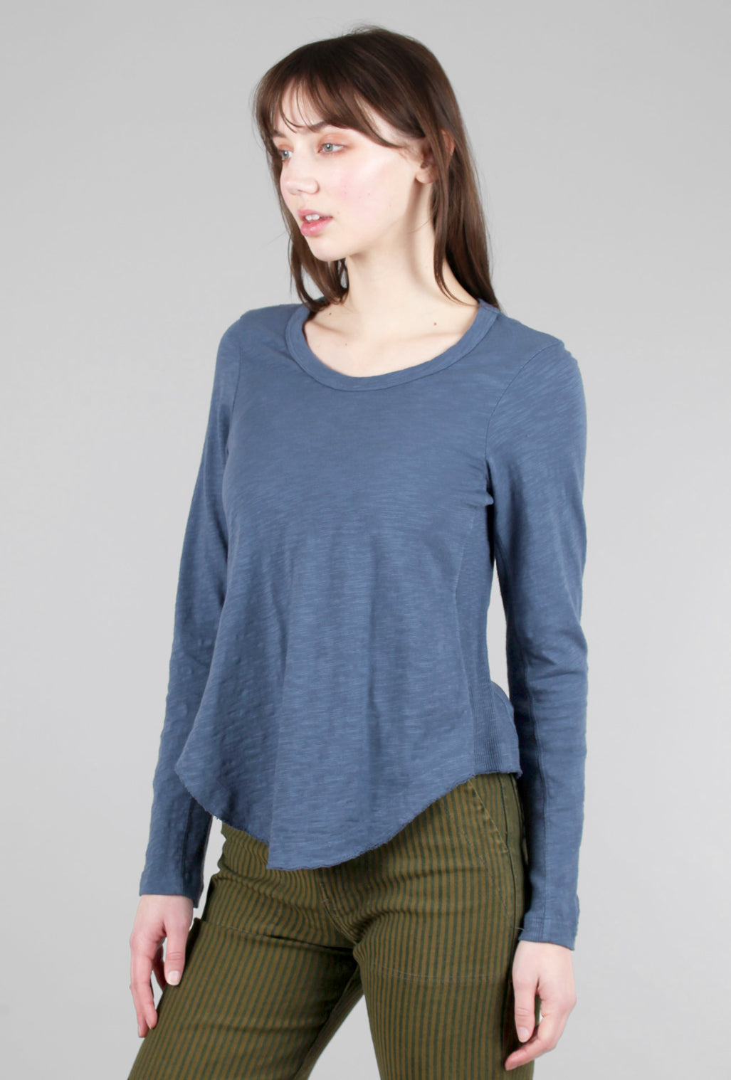 Wilt Mix Rib Panels Tee, Indie Blue 