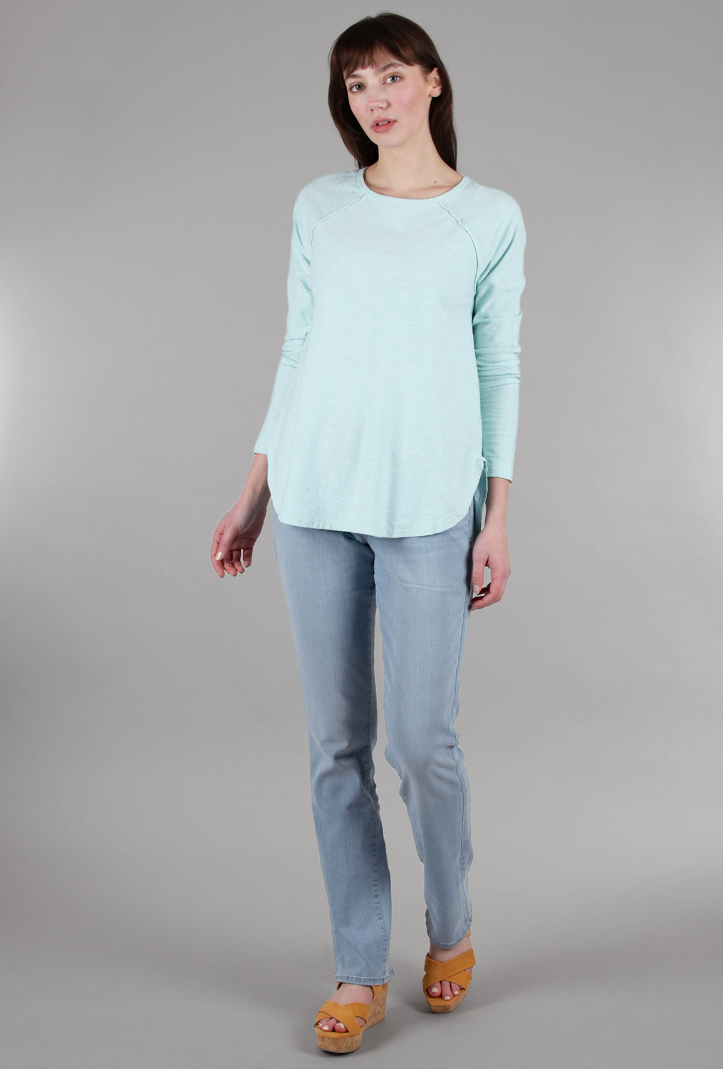 Cut Loose L/S Ruched Back Tee, Mente 