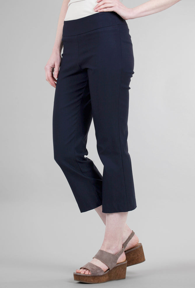 Estelle & Finn Cropped Flare Pant, Navy 