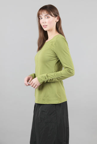 Liv Essential Ruched Tee, Moss 