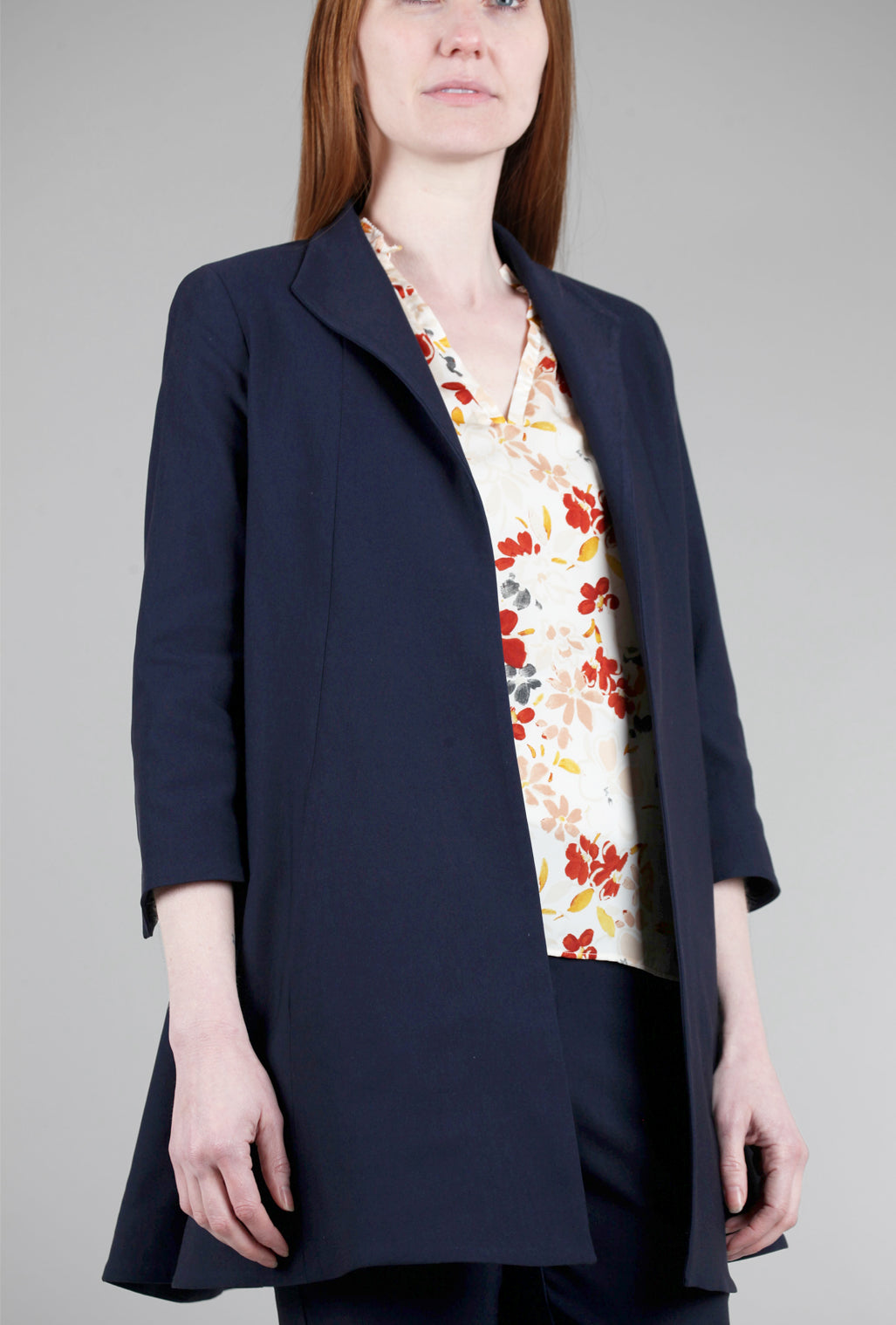 Estelle & Finn EF Signature Swing Coat, Navy 