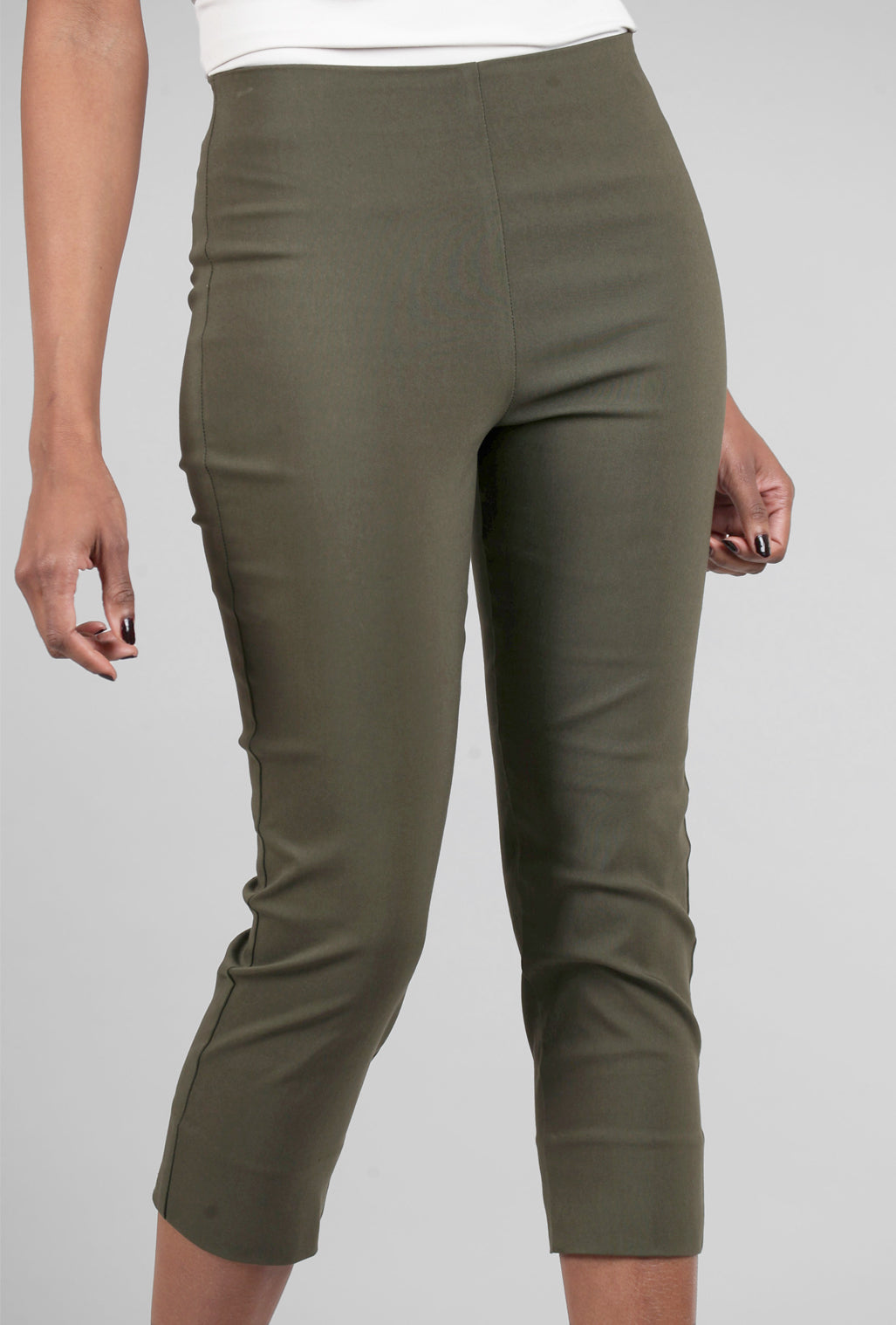 Equestrian Mindy Cropped Pant, Dark Olive 