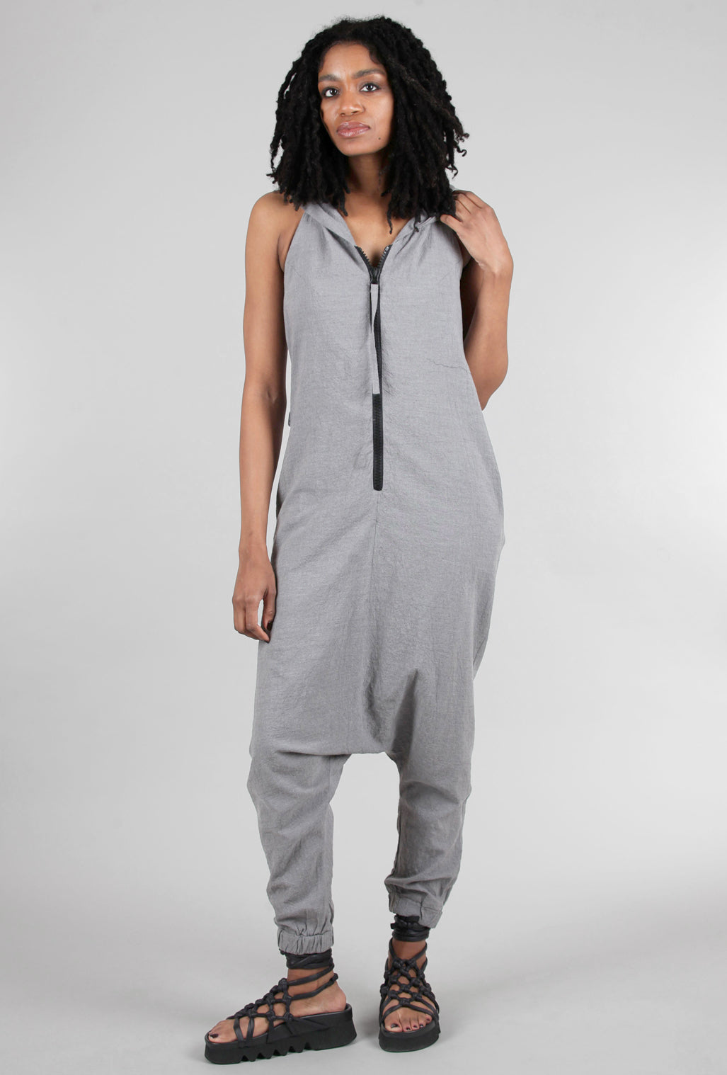 Studio B3 Karro Jumpsuit, Stone Gray 