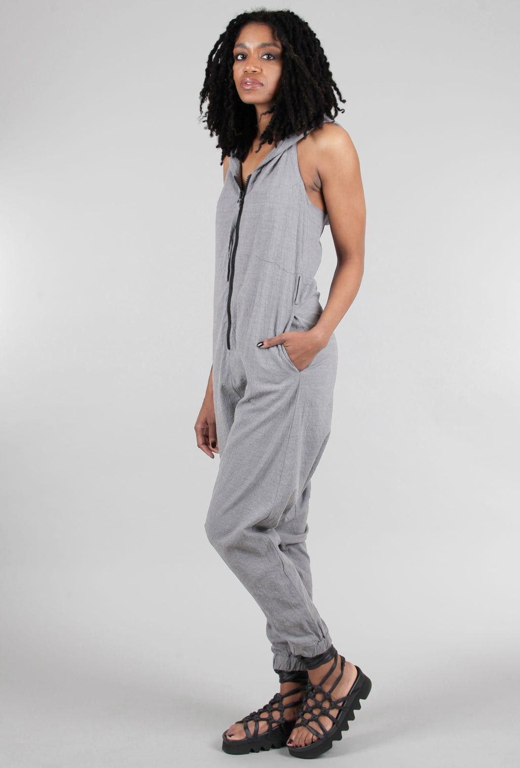 Studio B3 Karro Jumpsuit, Stone Gray 