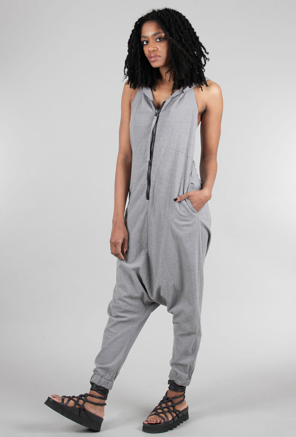 Studio B3 Karro Jumpsuit, Stone Gray 