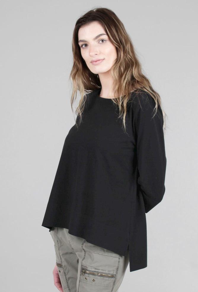 Habitat Signature Deep Hem Tee, Black 