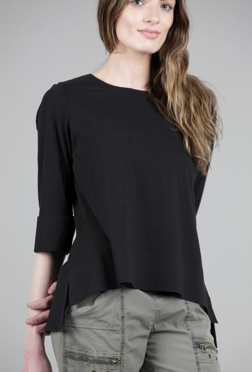 Habitat Signature Deep Hem Tee, Black 