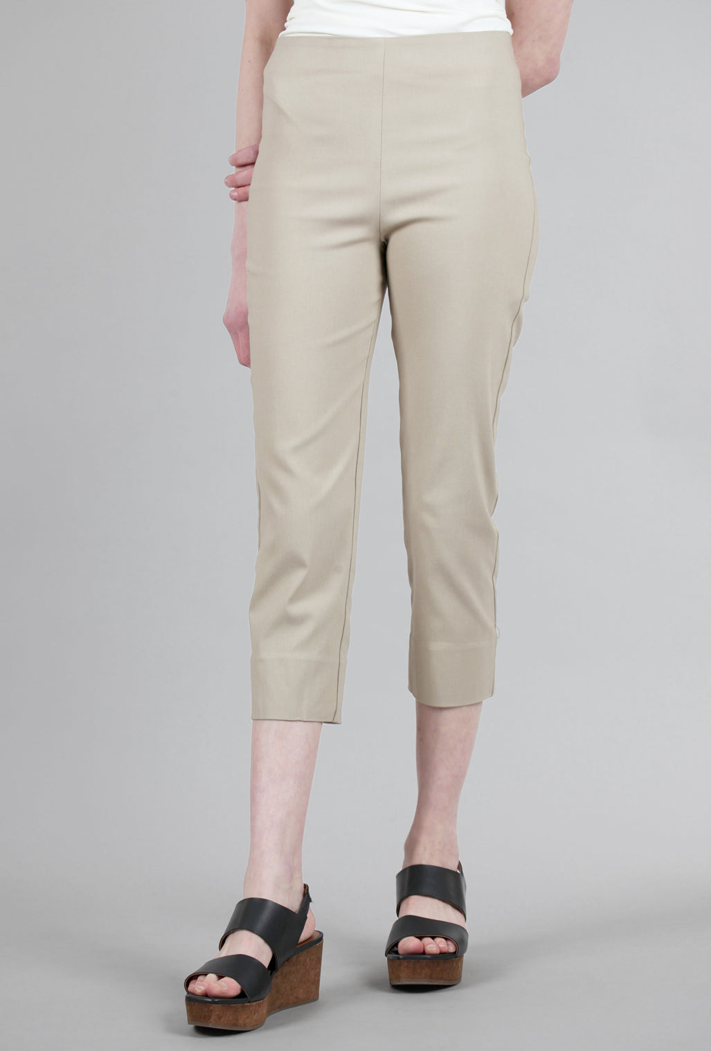 Equestrian Mindy Cropped Pant, Khaki 