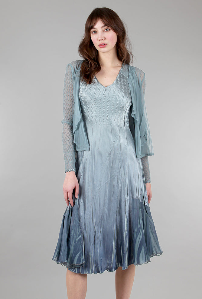 Komarov Carolyn Dress/Jacket Combo, Ocean Blue Ombre 