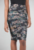 Current Air Ruched Floral Skirt, Charcoal Multi 