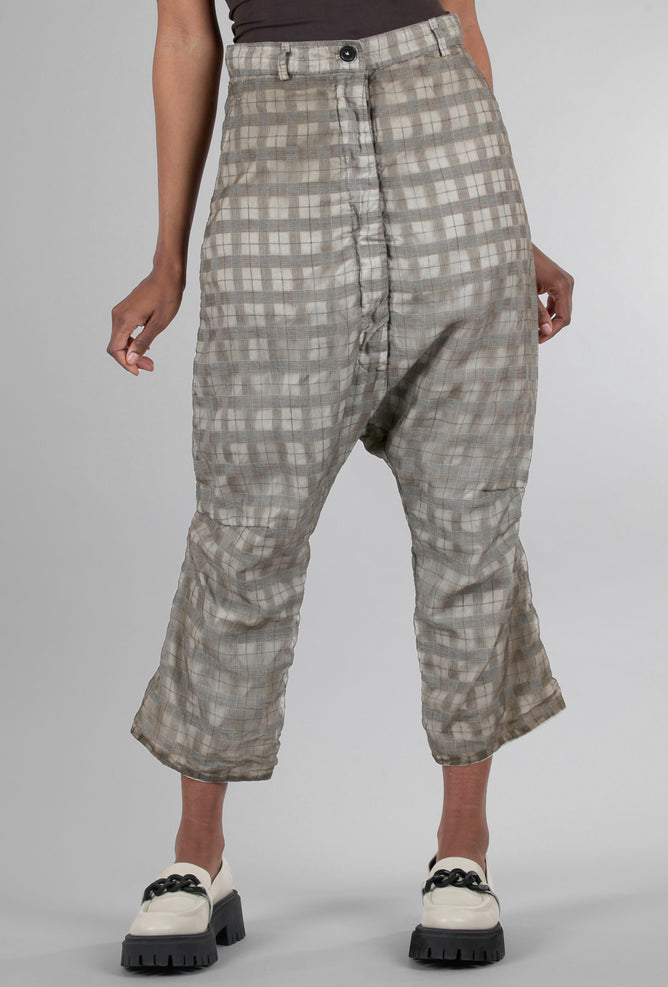 Rundholz Illusion Layer Check Pant, Linen 