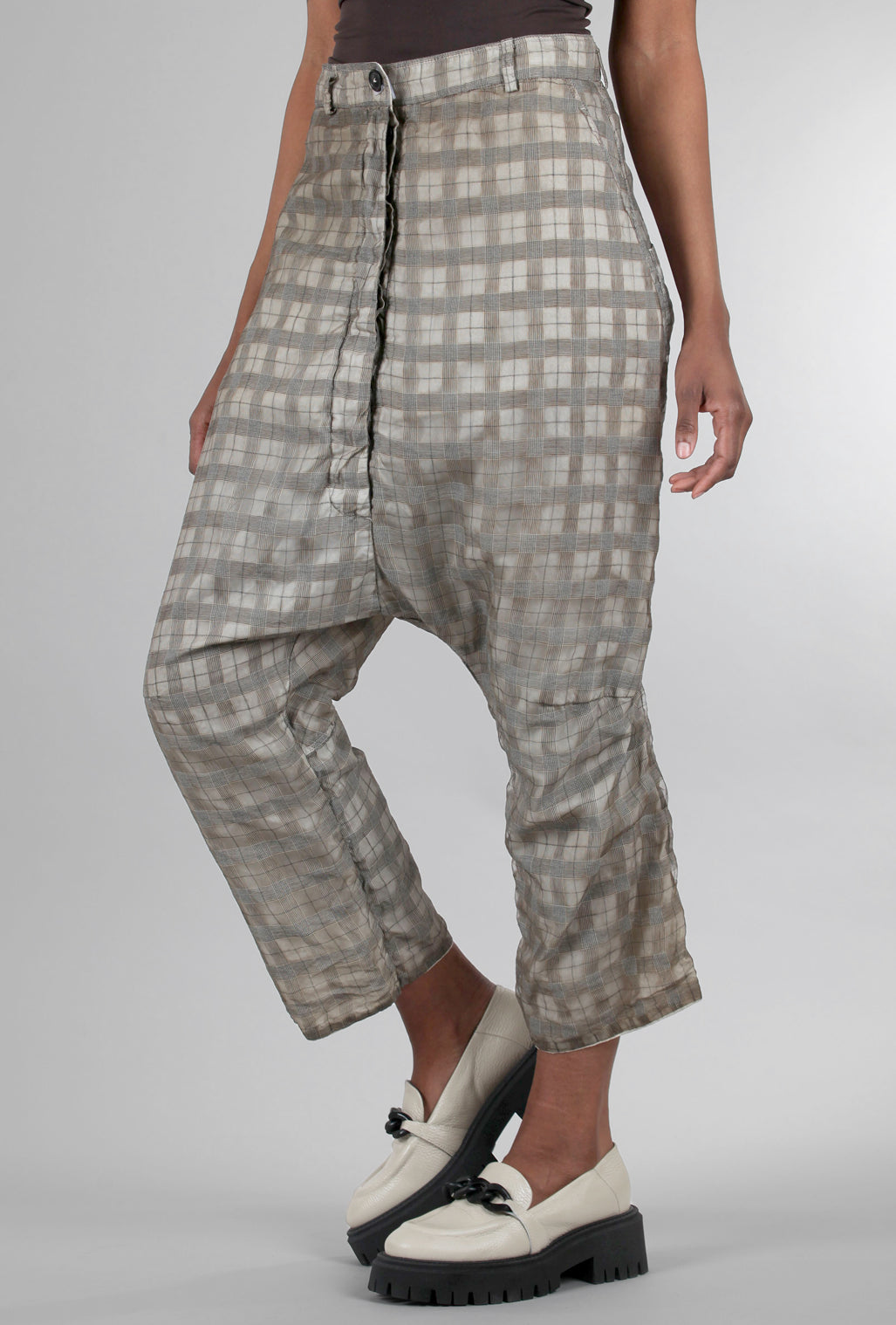 Rundholz Illusion Layer Check Pant, Linen 