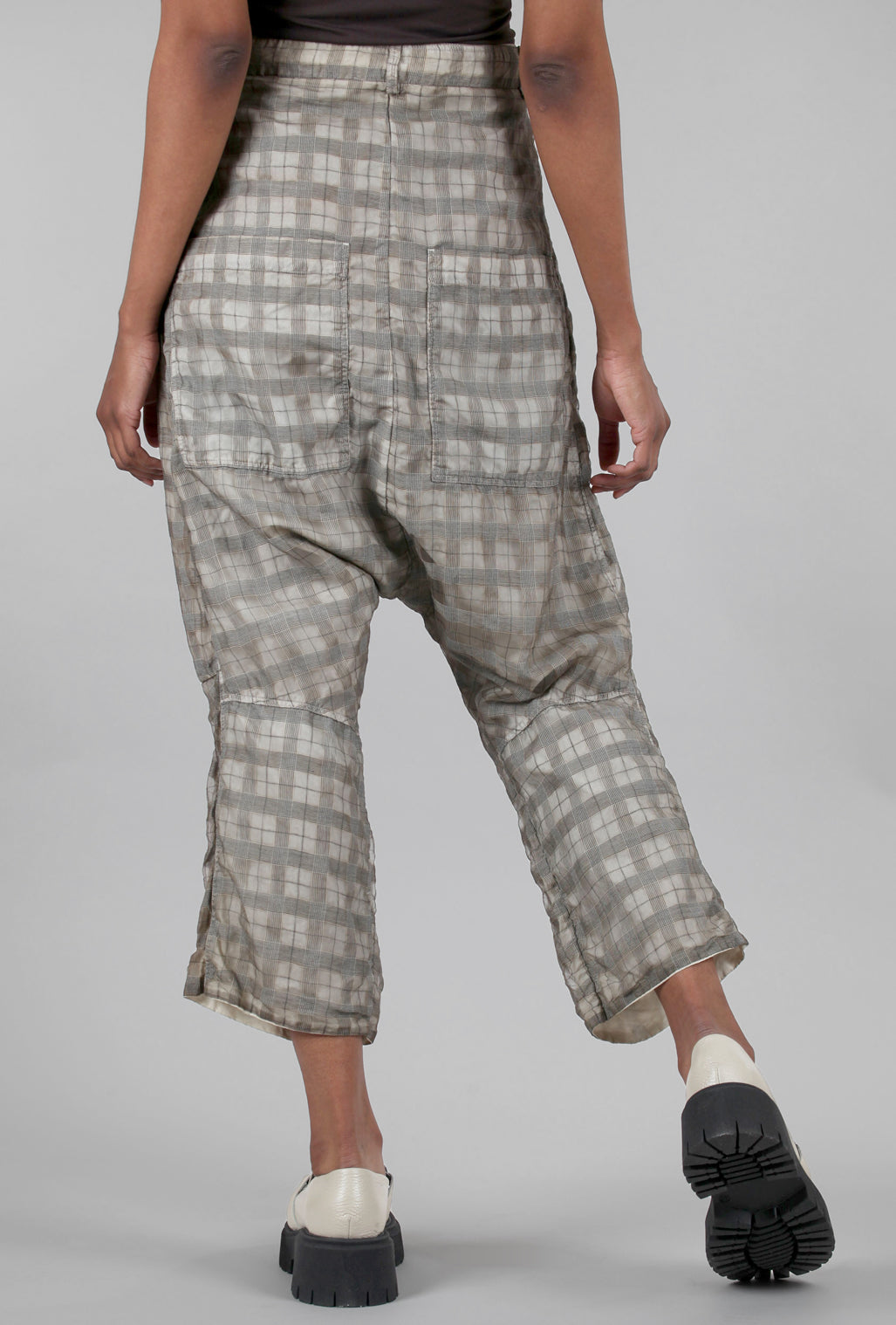 Rundholz Illusion Layer Check Pant, Linen 