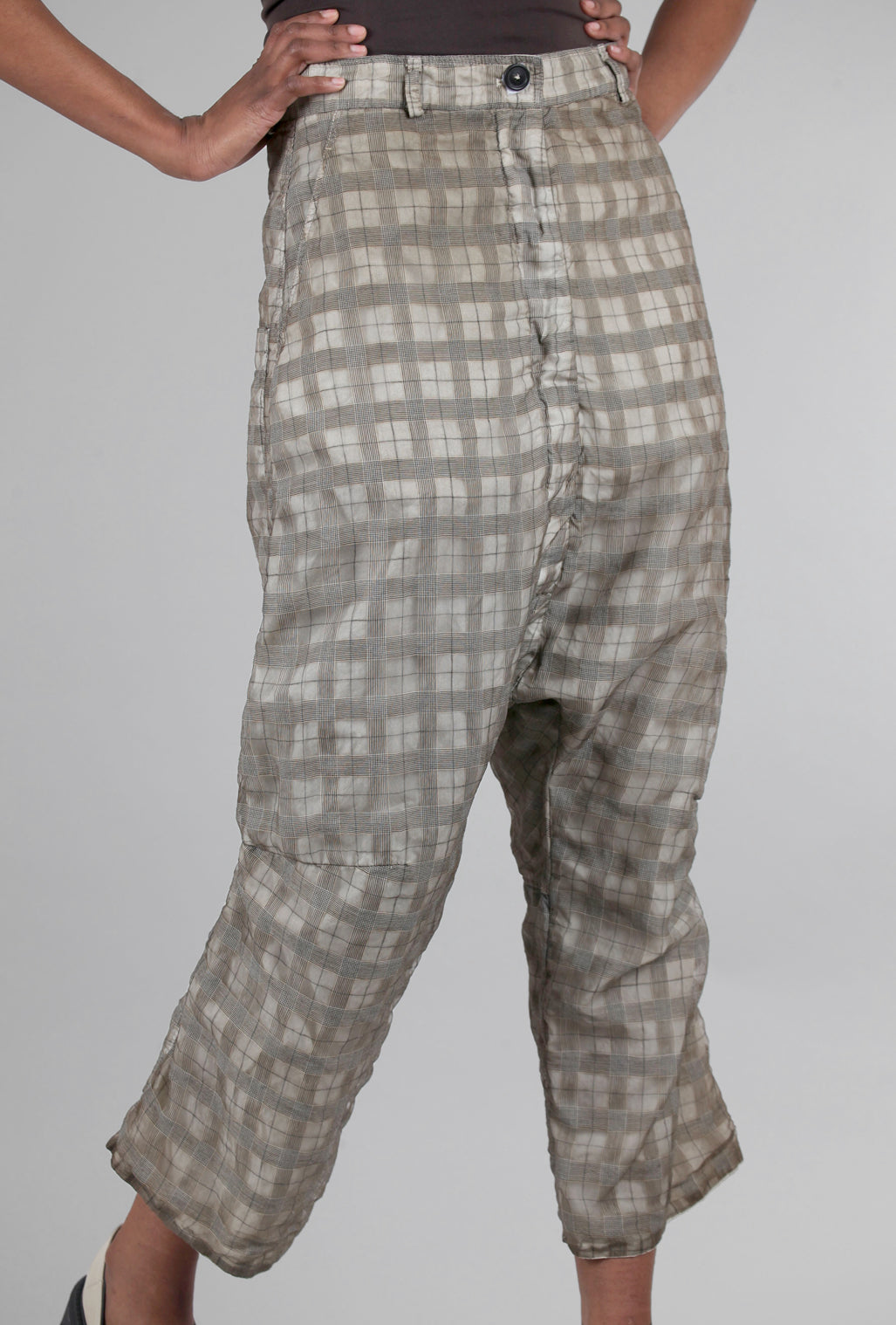 Rundholz Illusion Layer Check Pant, Linen 