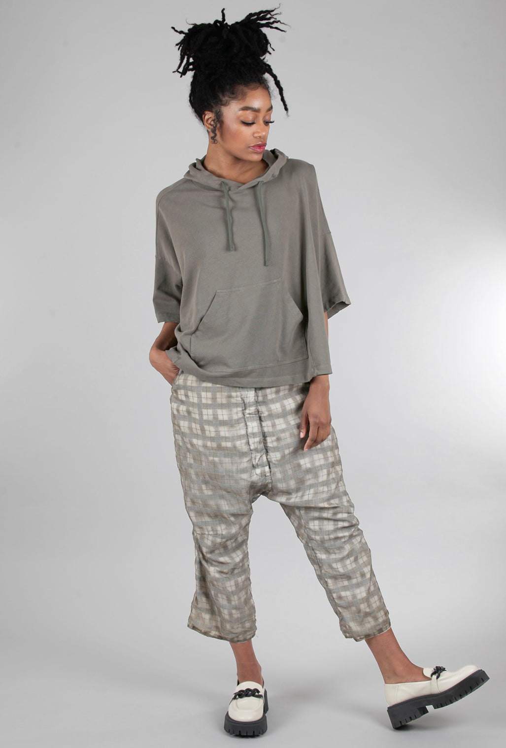 Rundholz Illusion Layer Check Pant, Linen 