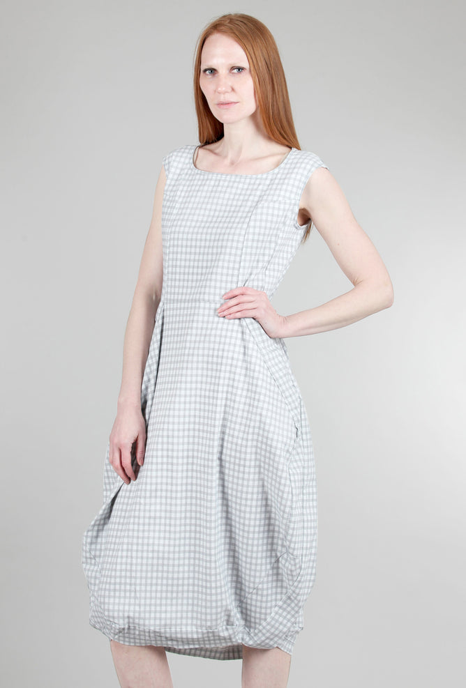 Rundholz Sig Stretch Lantern Dress, Water Check 