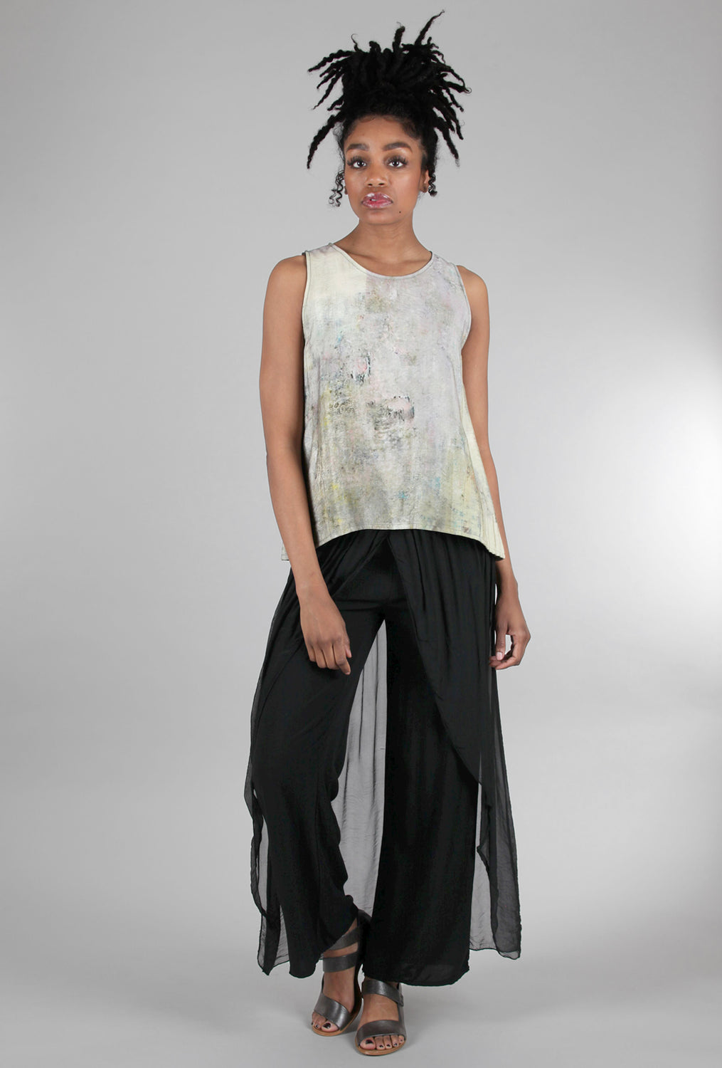 Our Plus High Waist Long Palazzo Overlay Skirt Pants is such a vibe - ROMWE