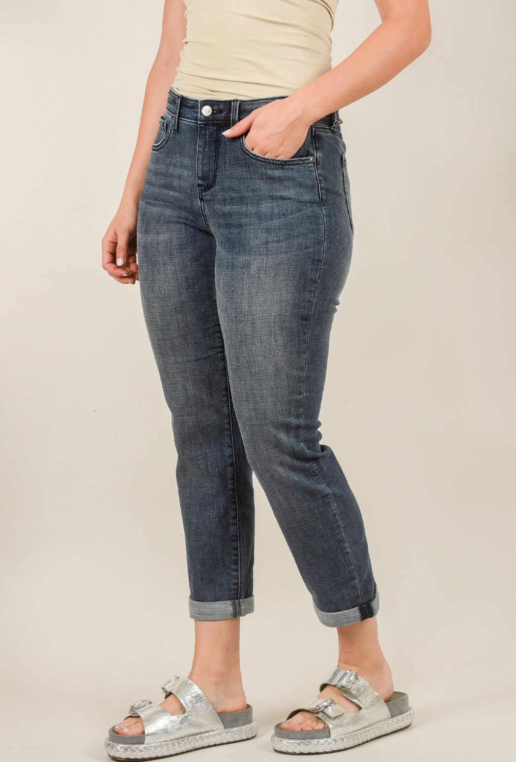 NYDJ Margot Girlfriend Jeans, Caliente Blue 