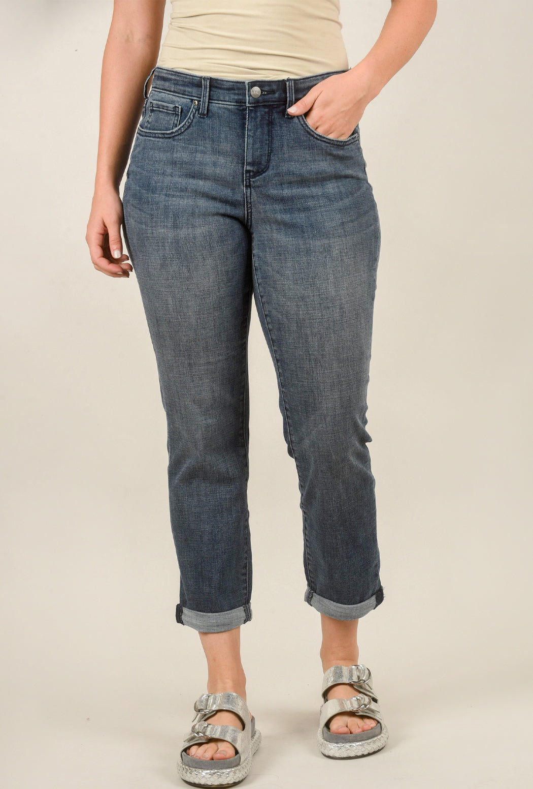 NYDJ Margot Girlfriend Jeans, Caliente Blue