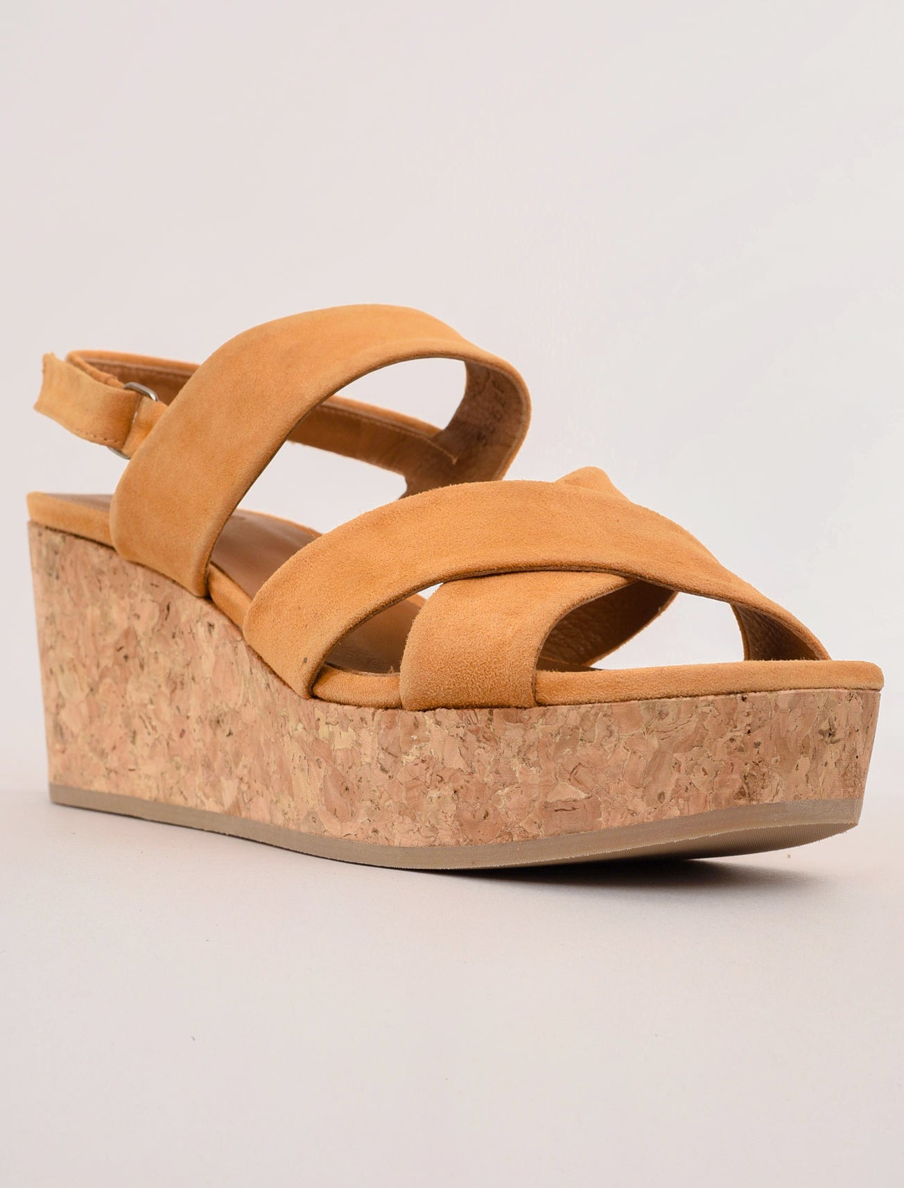 Coclico Maline Cork Wedge, Saffron 