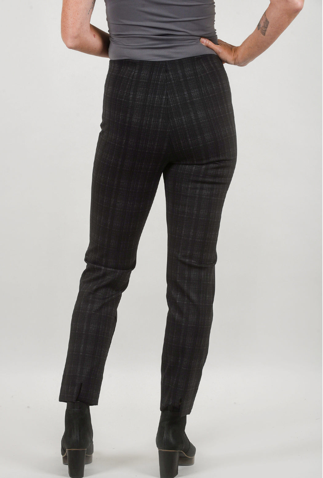 Equestrian Plaid Milo Pant, Black 