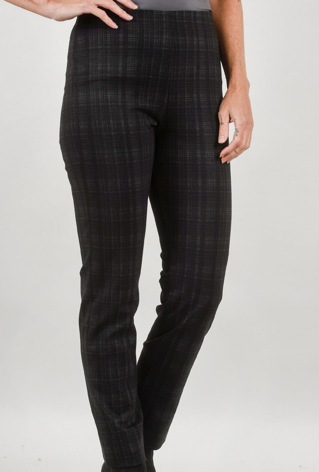 Equestrian Plaid Milo Pant, Black 