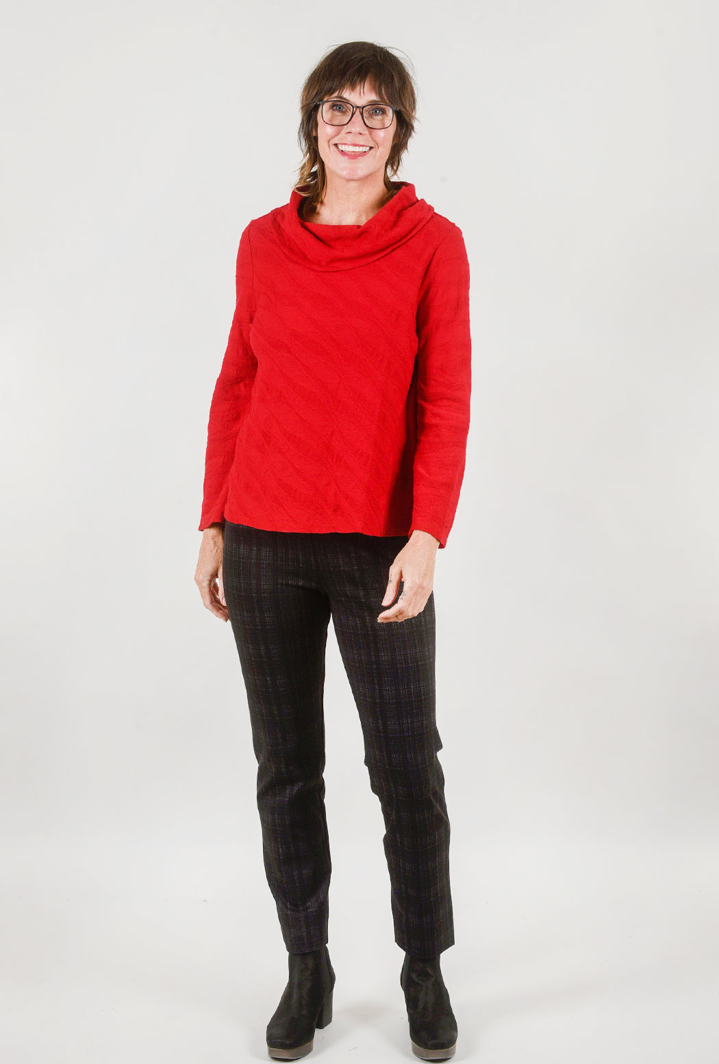 Equestrian Plaid Milo Pant, Black