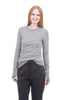 Enza Costa Easy Cashmere Cuffed Crew, Smoke 