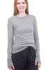 Enza Costa Easy Cashmere Cuffed Crew, Smoke 