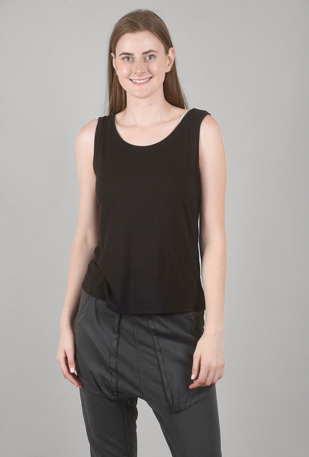 Chalet Smooth Jersey Basic Tank, Black 