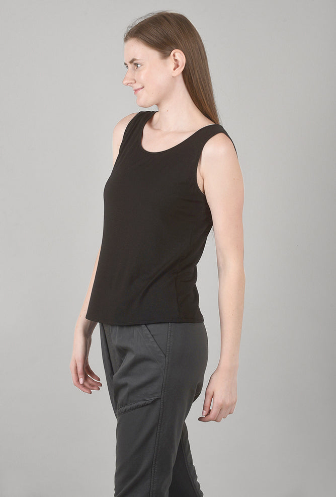 Chalet Smooth Jersey Basic Tank, Black 