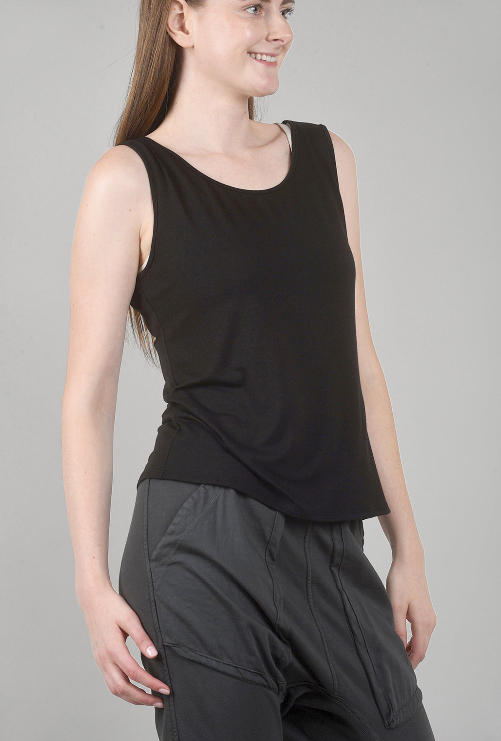 Chalet Smooth Jersey Basic Tank, Black 