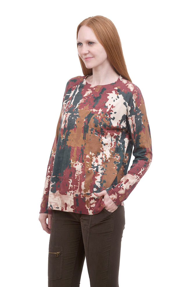 Caryn Vallone Vortex Slash Neck Sweater, Sequoia 