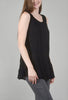 Chalet Crinkle Flutter Layer Tank, Black 