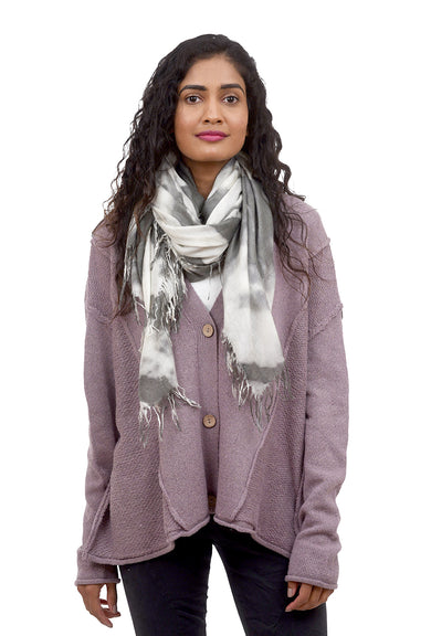 Blue Pacific Tie-Dye Tissue Scarf, Forest 