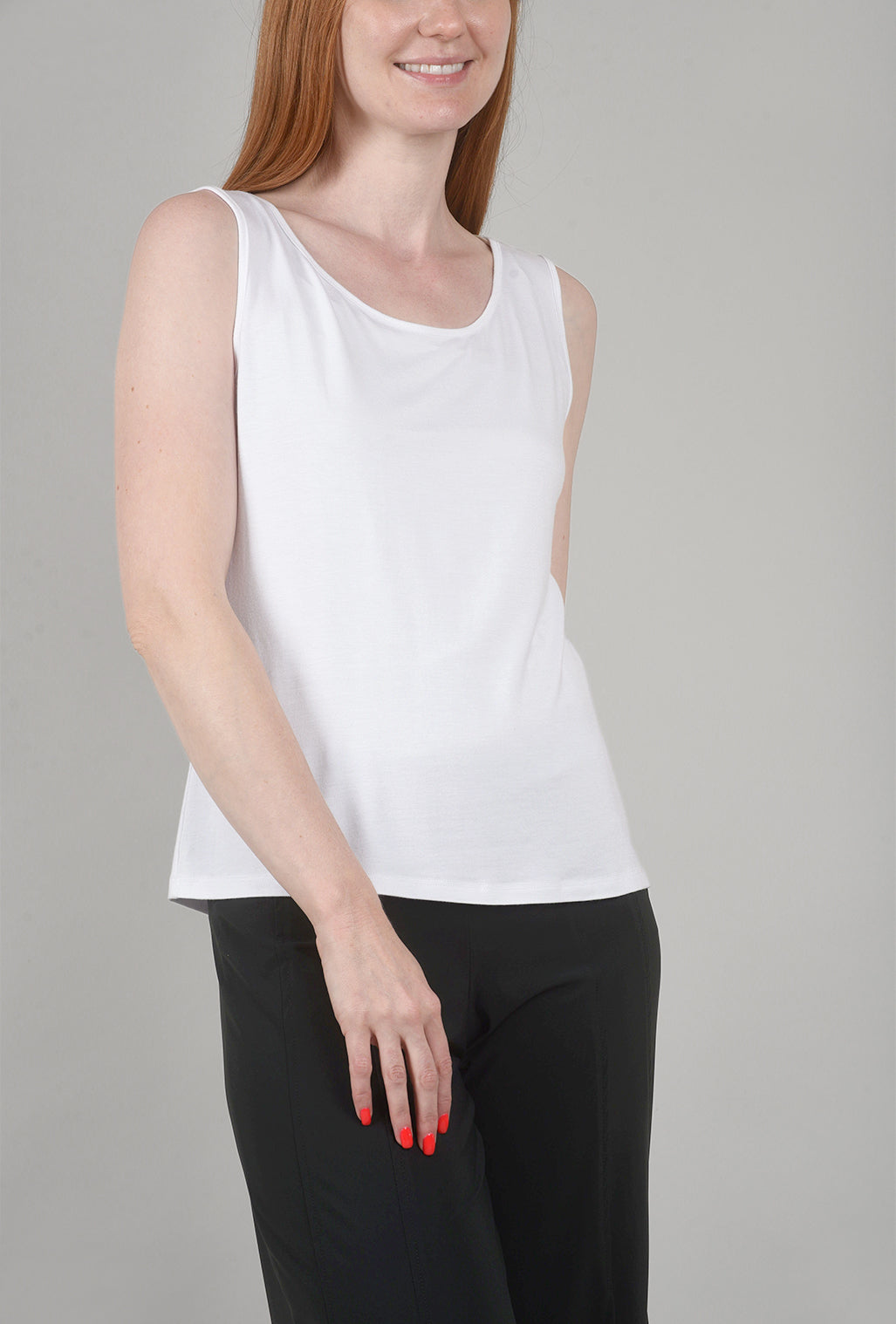 Chalet Smooth Jersey Basic Tank, White 