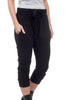 Enza Costa Peached Jersey Slouch Pant, Black 