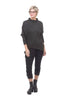 Enza Costa Peached Jersey Slouch Pant, Black 