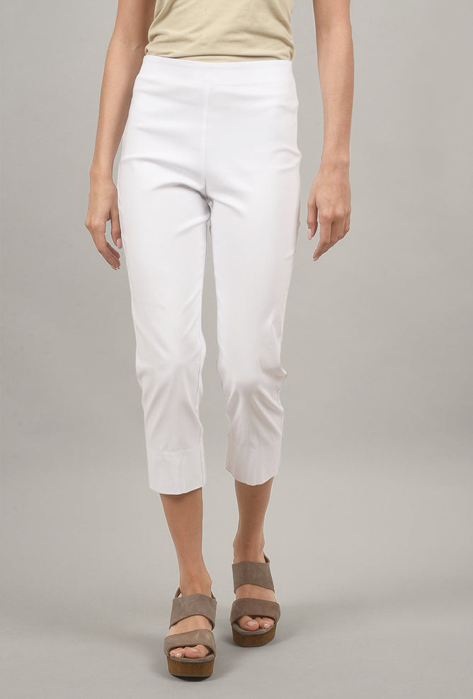 Equestrian Mindy Cropped Pant, White 